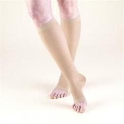 The Natural - Soft Sheer Knee Highs - 8-15 mmHg - OPEN-TOE