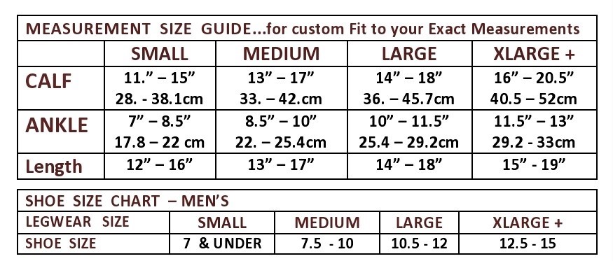 the natural mens sock size chart