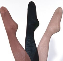 Sheer compression stocking leg-wear