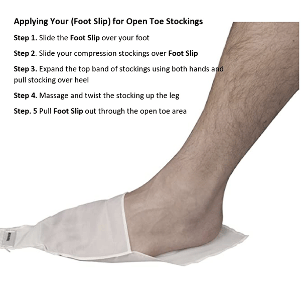 Satin Foot Slip for Donning
