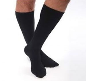 Mens black compression trouser sock