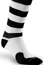 stripe sock black-white